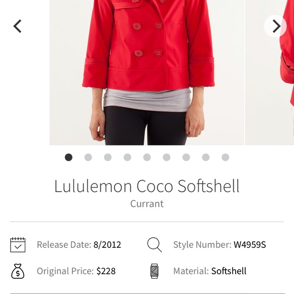 Lululemon Coco Softshell jacket, size 8 - Picture 4 of 4